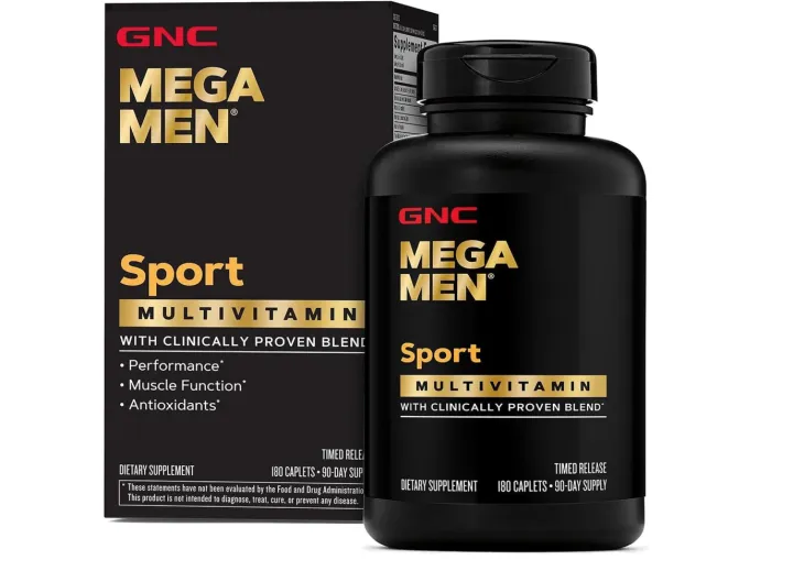 GNC Mega Men Sport Multivitamin for Men | Performance, Muscle Function, and General Health | 180 Count