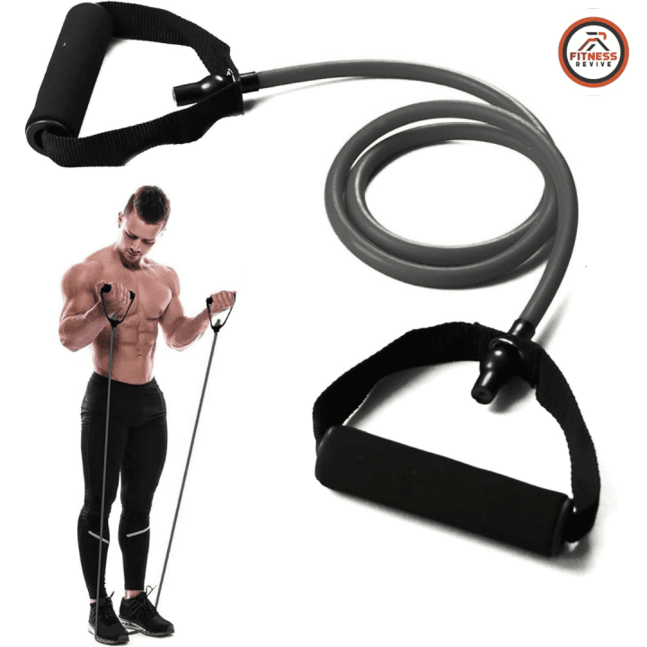 Latex Tube Resistance Band Pull Rope-Single Loop Exercise Band for Strength Training (Black)