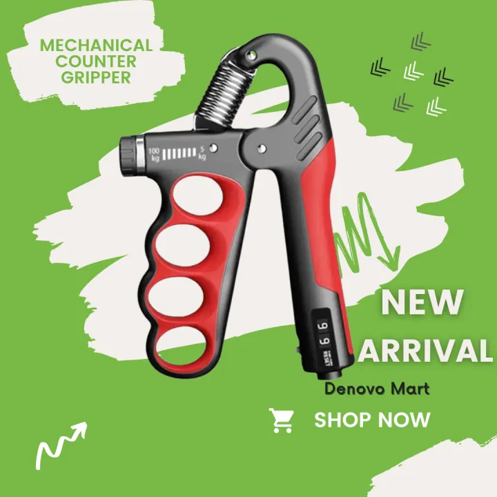Adjustable Hand Gripper 5-100KG with Counter