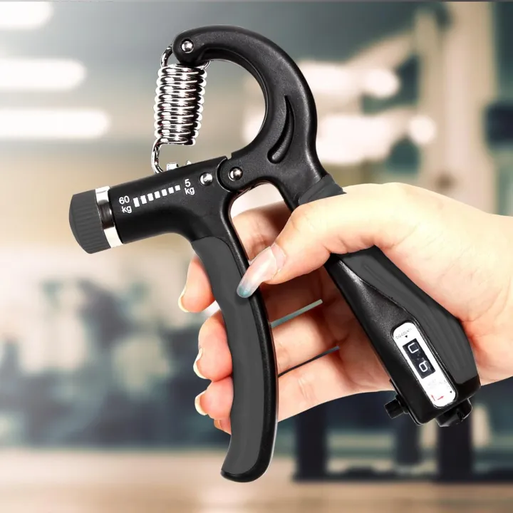 Histro 4 Colors 5-60KG Automatic Counting Hand Gripper Adjustable Resistance Non-Slip Hand Grip Strength Trainer Fingers Wrist Forearm Exerciser Home Gym Equipment