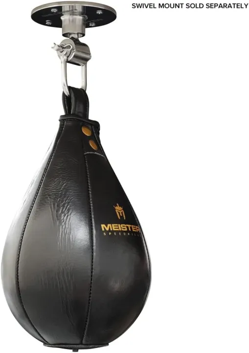 Speed Ball Boxing Leather MMA Muay Thai Training Punching Dodge Striking Bag Kit Hanging Swivel Work