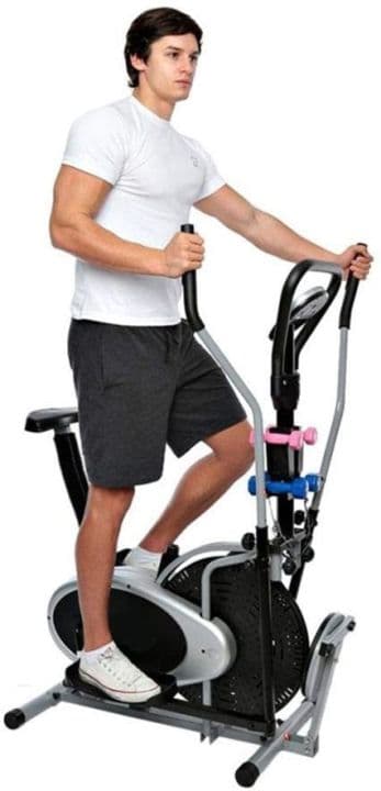 6 in 1 Orbitrac Exercise Bike Elliptical Cross Trainer with Twist Disk for Home Gym Cardio