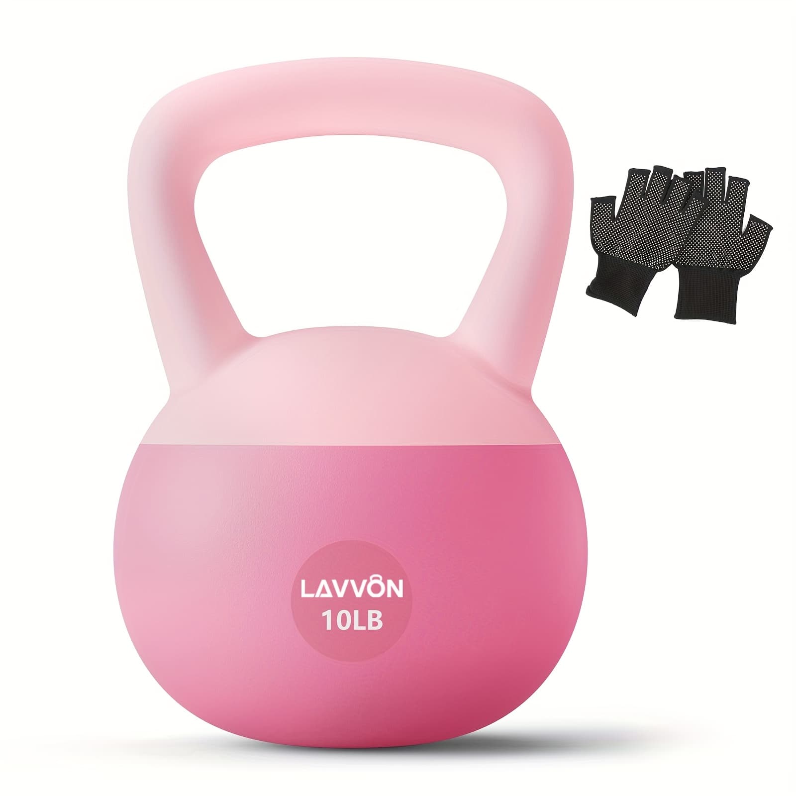 Soft Kettlebell with Cushioned Base & Anti-Slip Non-Suitable for Home Gym Weight Training - Impact-Resistant Kettlebell Suitable for Women & Men, Strength Training Equipment with Non-Slip Gloves, Safe for Workouts