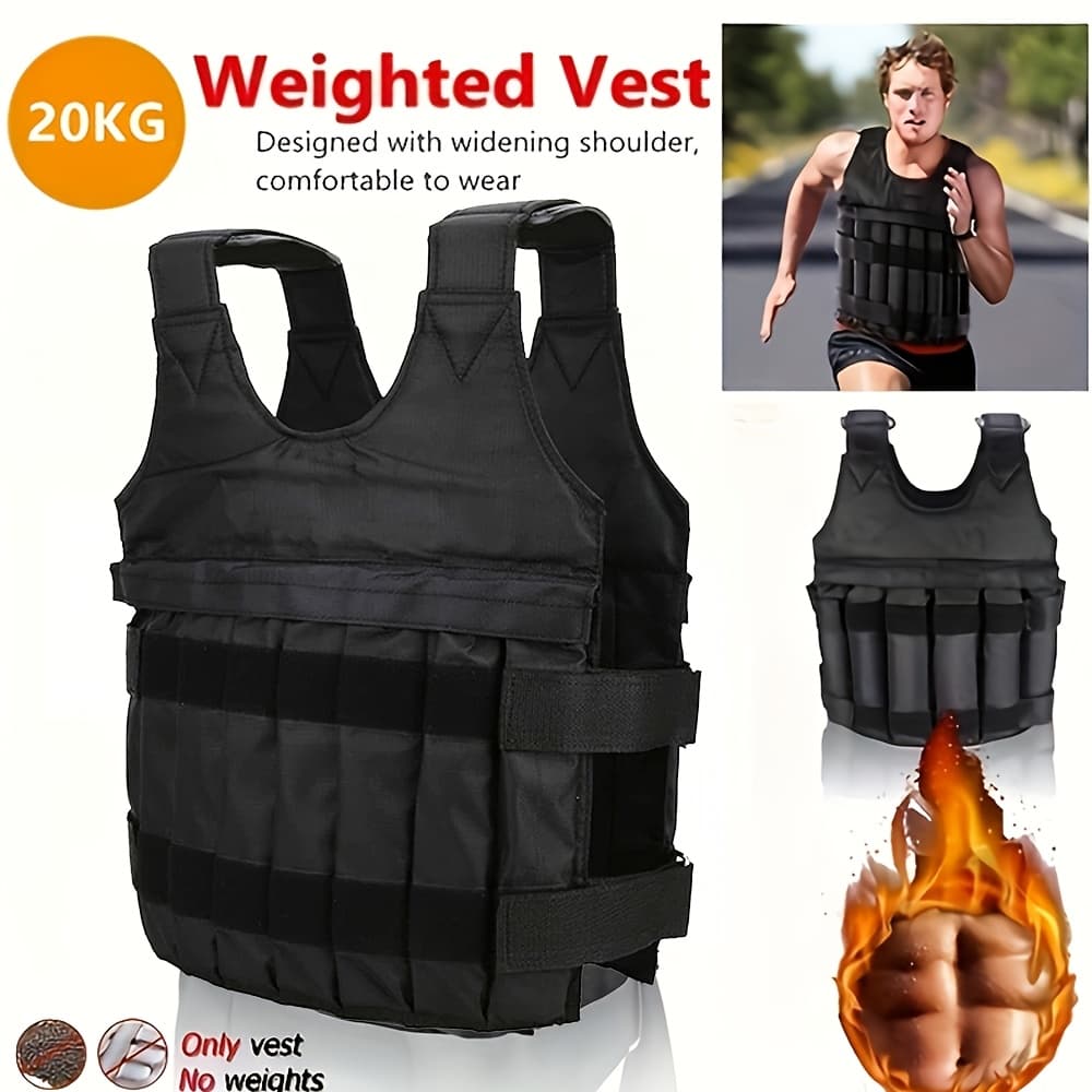 Unisex Adjustable Weighted Vest for Running/Walking