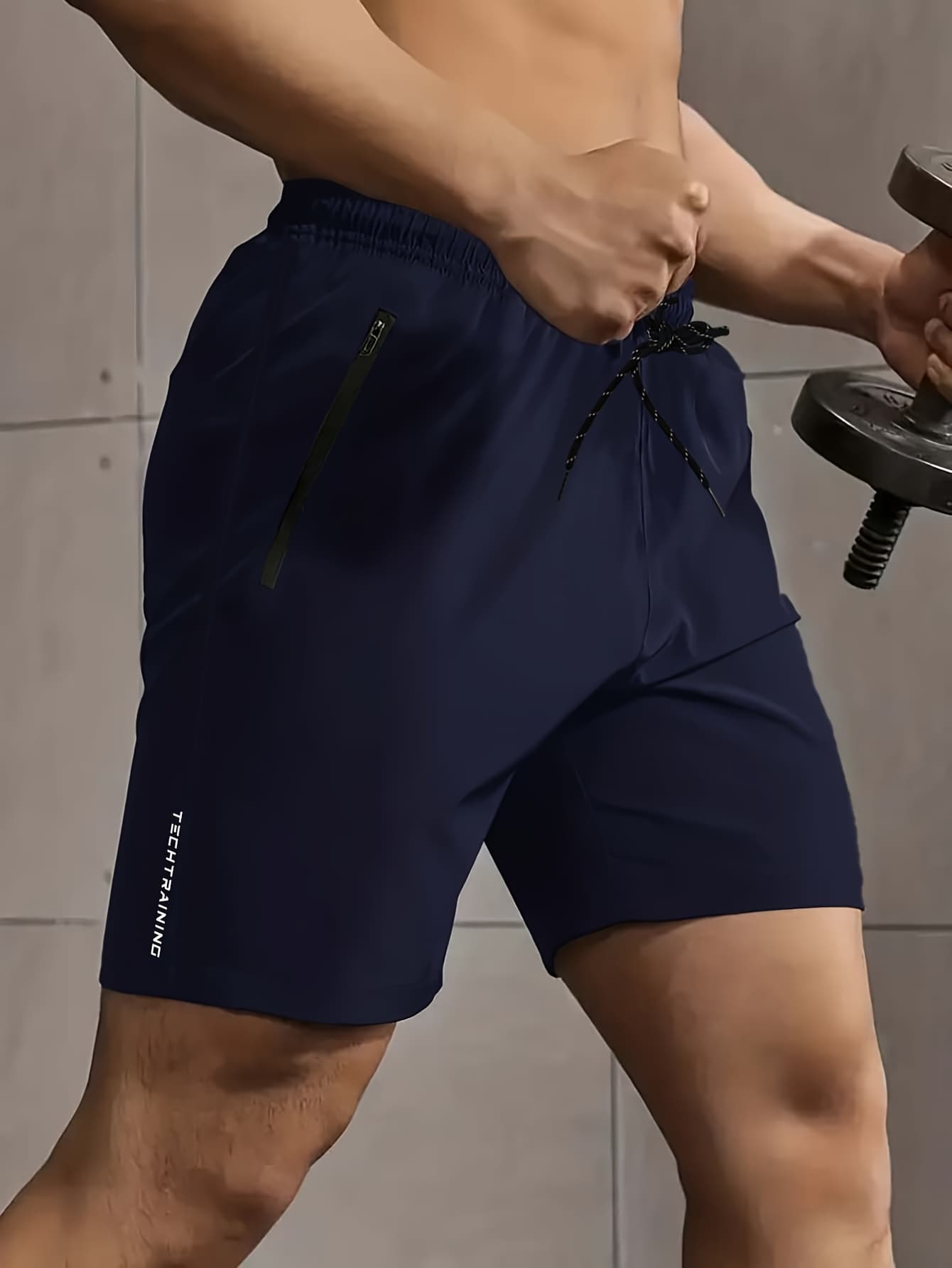 Men'S Casual Shorts Trendy Fashion Versatile (Men'S Navy Blue Athle...