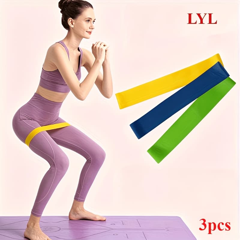 3pcs TPE Light Resistance Bands Non Slip Elastic