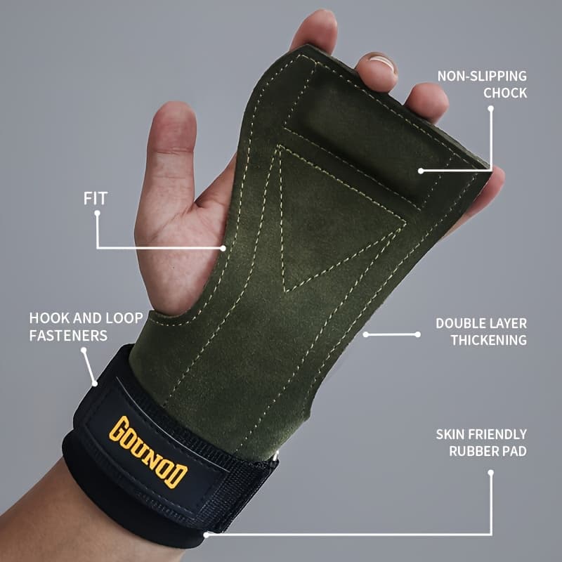 2pcs Gym Grips Hand Palm Fitness Lifting Wrist Straps