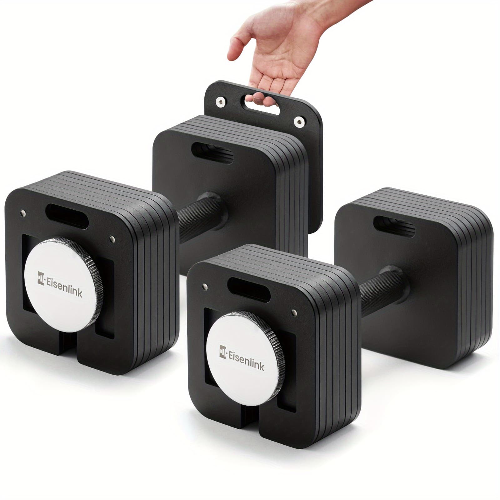 Eisenlink Adjustable Dumbbell Plates 5lb x6 with Quick-Lock, up to 160lbs