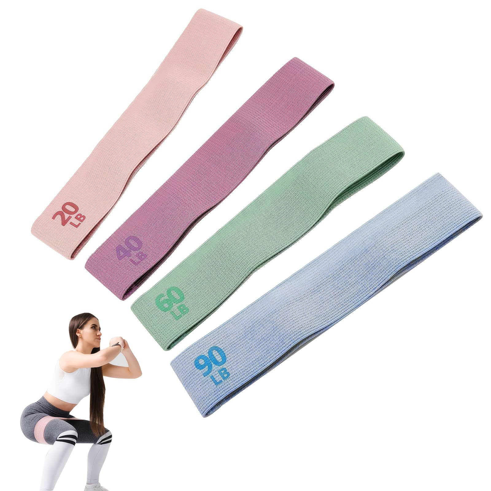 Resistance Bands with Weight Indicators Pilates Yoga
