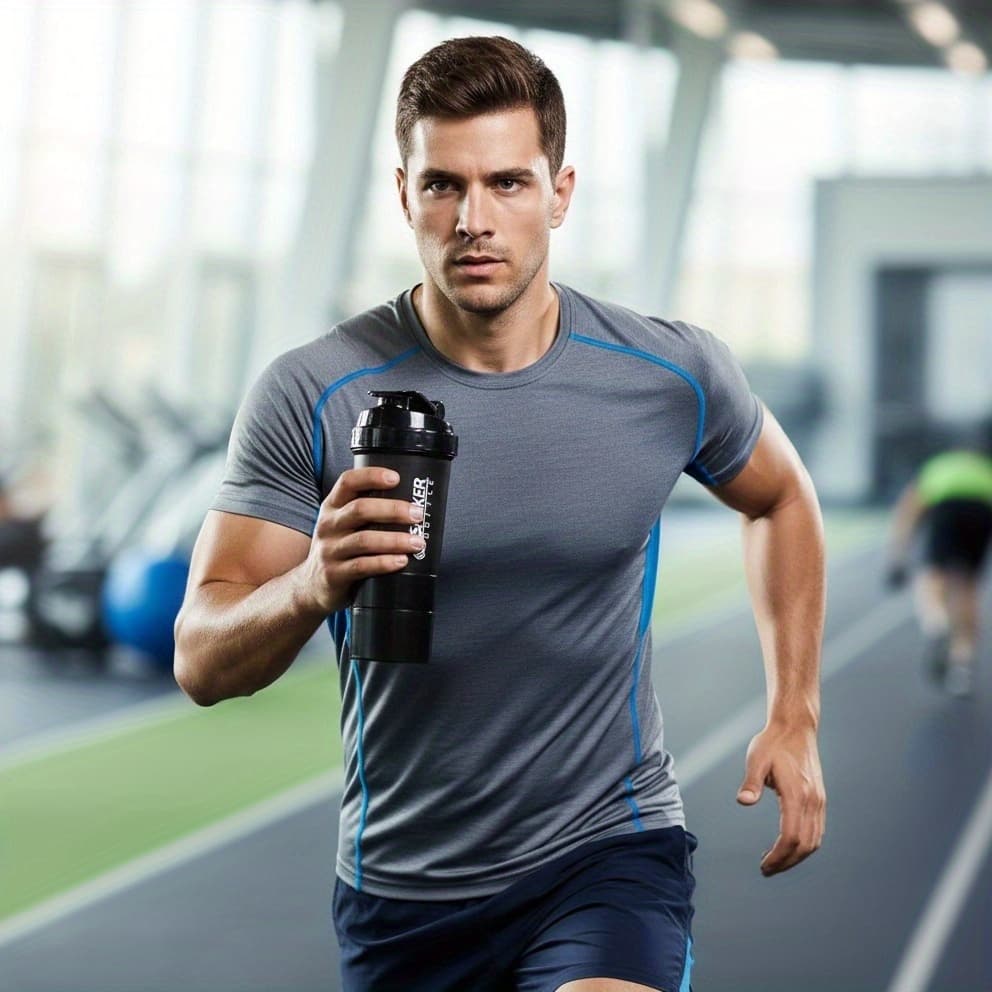 Sports Fitness Shaker Bottle, Protein Powder Mixing Cup