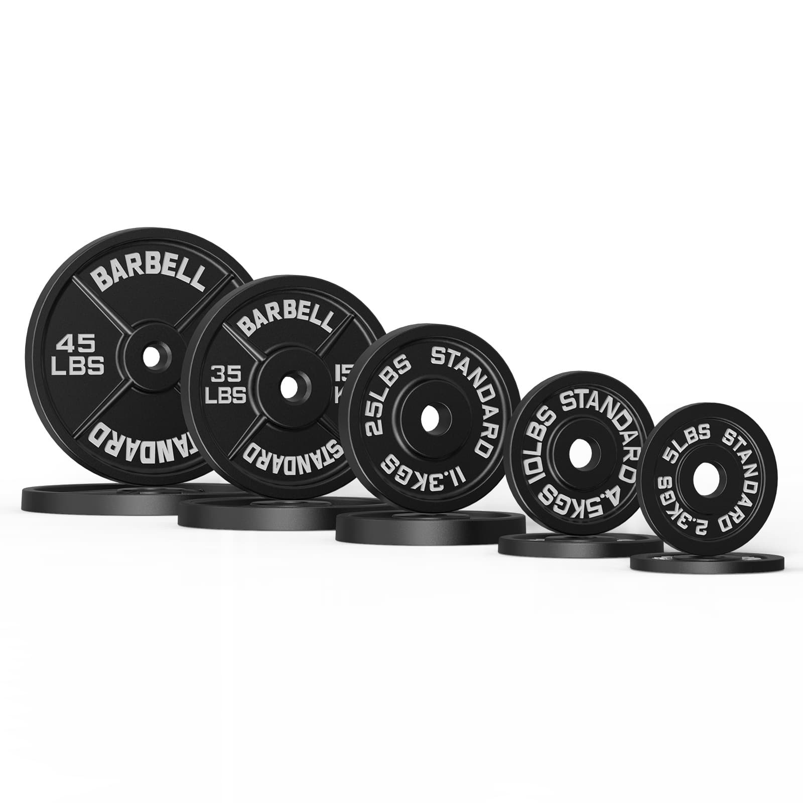 2 Inch Olympic Barbell Weight Plates Set, 245 LB