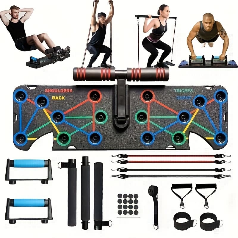 Portable Push-Up Boards Set with 90-180 Adjustable Grips