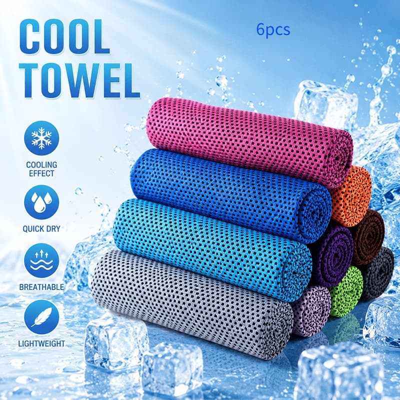 6-pack Quick-drying Sports Towels Cooling