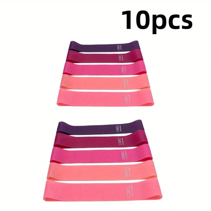 10pcs Yoga Resistance Band Set for Legs, Hips & Thighs at Home