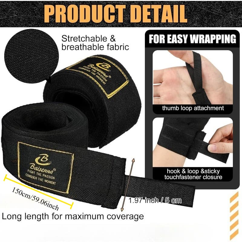 8pcs Boxing Hand Wraps 59 Inches