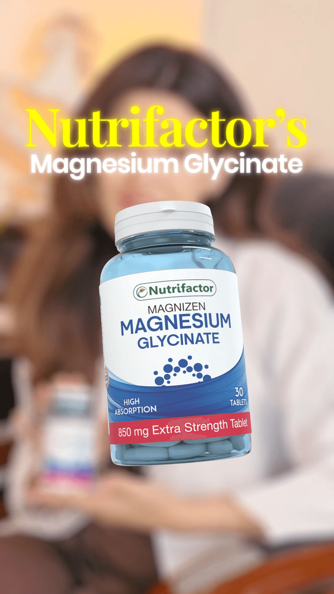 Nutrifactor Magnicell – Magnesium Glycinate 850mg for Muscle Relaxation