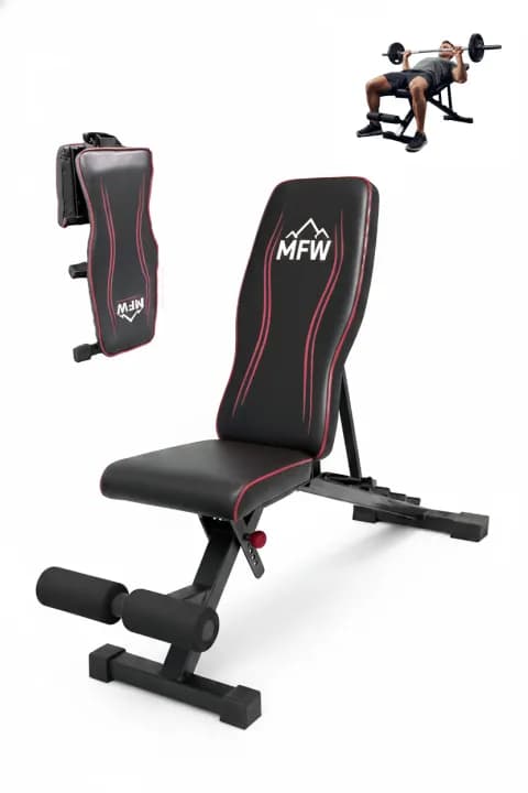 Export Quality Foldable & Adjustable Weight Bench press for Full Body Workout. Bench of Home Gym Strength Training; Incline Decline Flat Utility Workout Bench