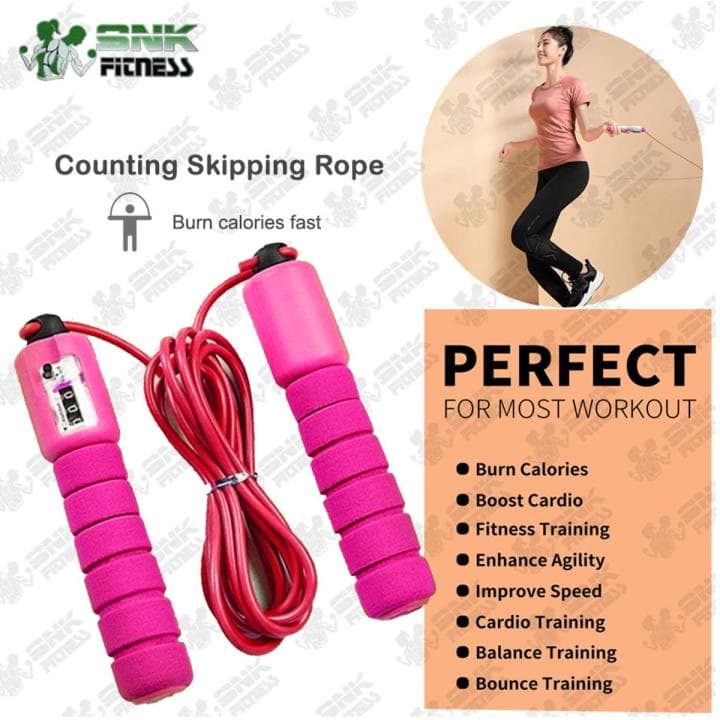 Adjustable Jump Ropes with Counter Sports Fitness Slim Speed Counting Skip Rope Sponge Handle Skipping Wire Fitness Equipment