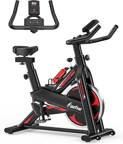 Magnetic Exercise Bike Indoor Cycling Stationary Spin Bicycle Home Gym Cardio Training with LCD Display and Heart Rate