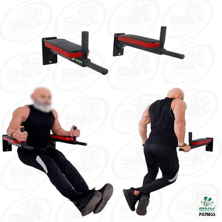 Wall Mounted Knee Bend Leg Raise Dip Bar Abdominal / Dipping Station Dips Bar