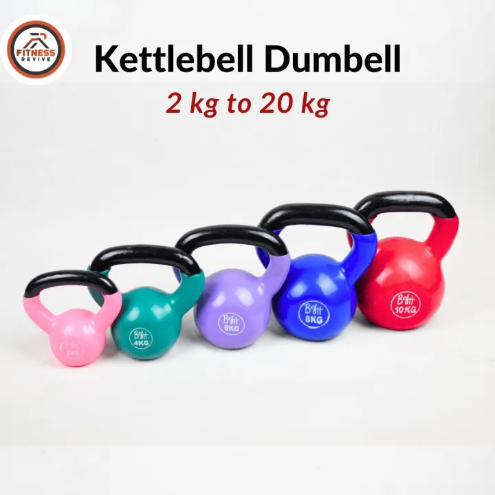 Kettlebell Vinyl Coated Cast Iron – Full Body Strength Training & Home Gym Weight | 2kg to 20kg