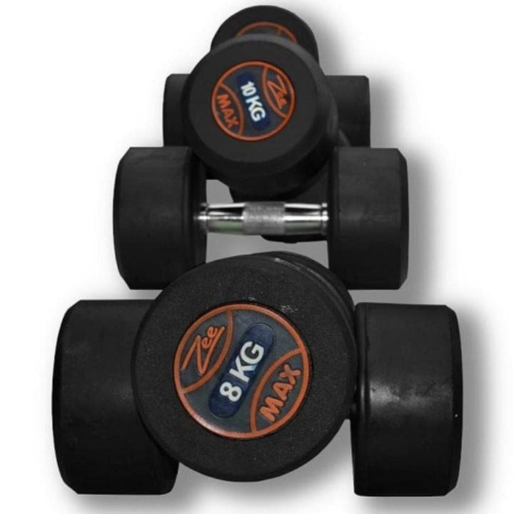 ZEE MAX Single PCS Rubber Coated Dumbbell 1KG TO 20kG(SINGLE PCS)