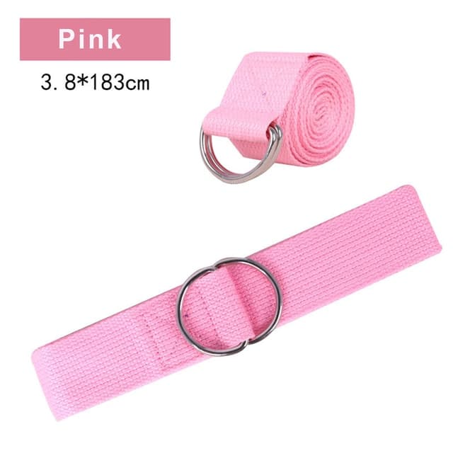 Happytree 183X3.8Cm Multicolor Yoga Stretch Strap Adjustable D-Ring Buckle Gives Flexibility For Yoga Stretching Pilates Waist Leg Fitness
