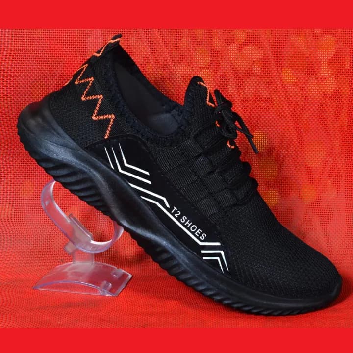 Black Sports Sneakers for Running and Gym
