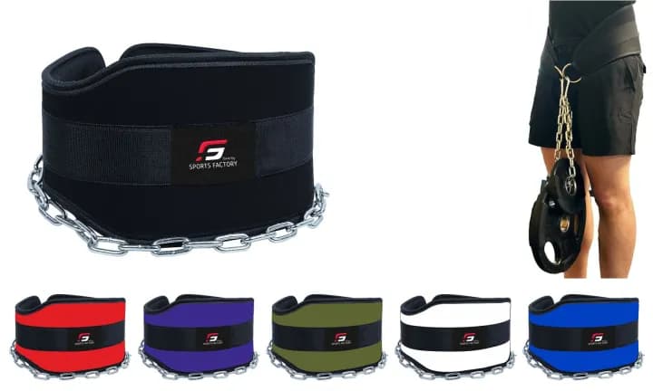 Sports Factory Dip Belt with Chain for Weighted Training