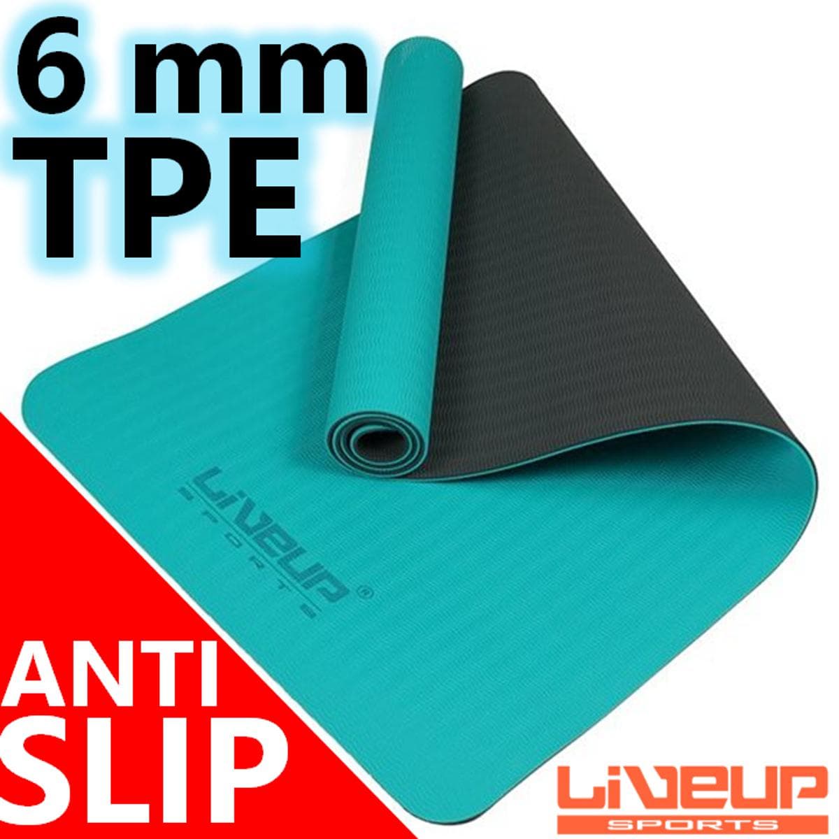Yoga Mat - 6 mm TPE Material - Premium Quality Professional Standard Matt for Exercise, Fitness Training and Home Gym Workouts