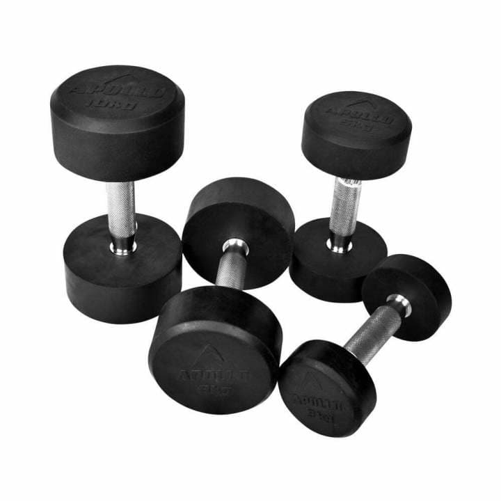 Single PCS Rubber Coated Dumbbell 1KG to 12KG Home Gym Exercise Strength