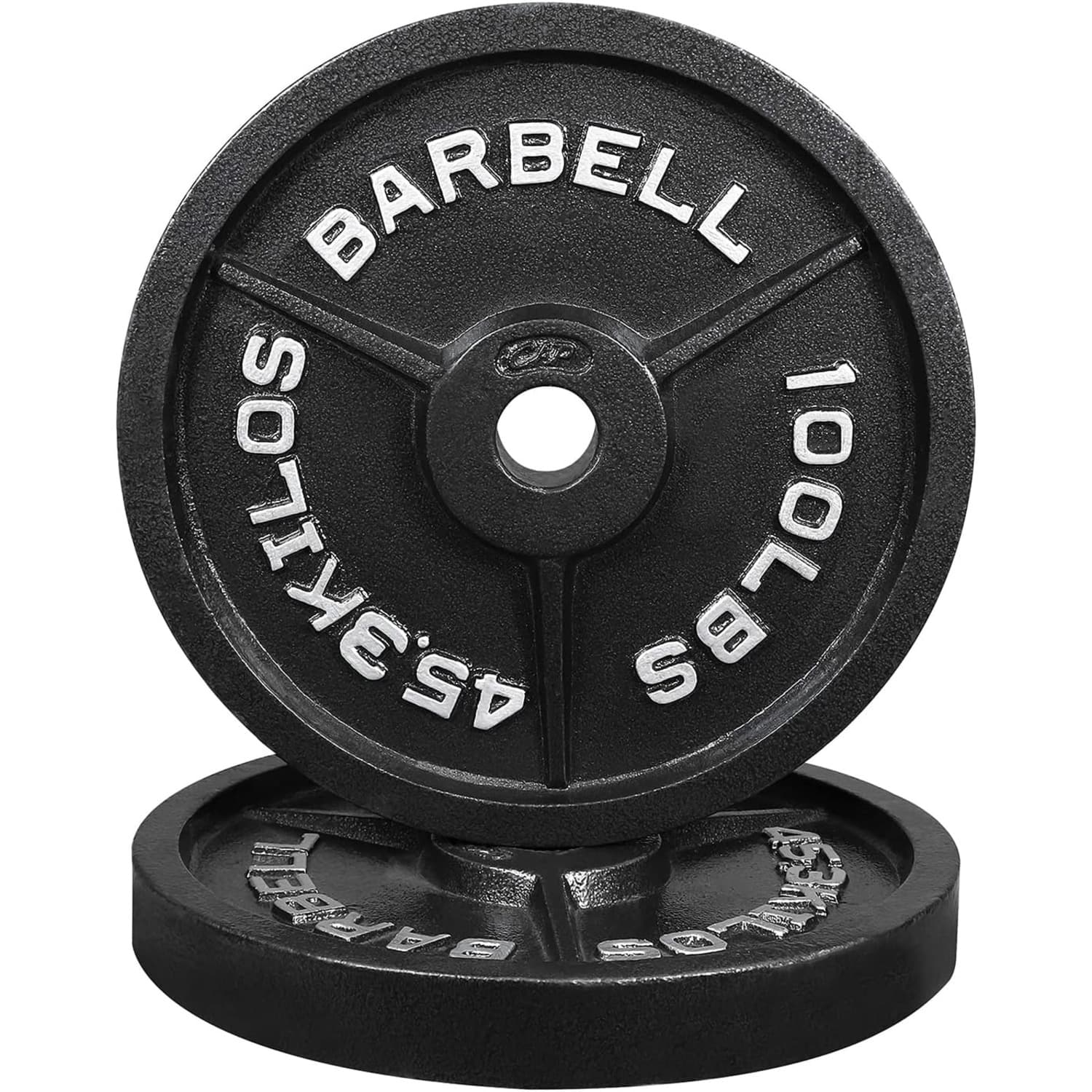 CAPHAUS Traditional 2-Inch Hole Solid Cast Iron Barbell Weight Plates