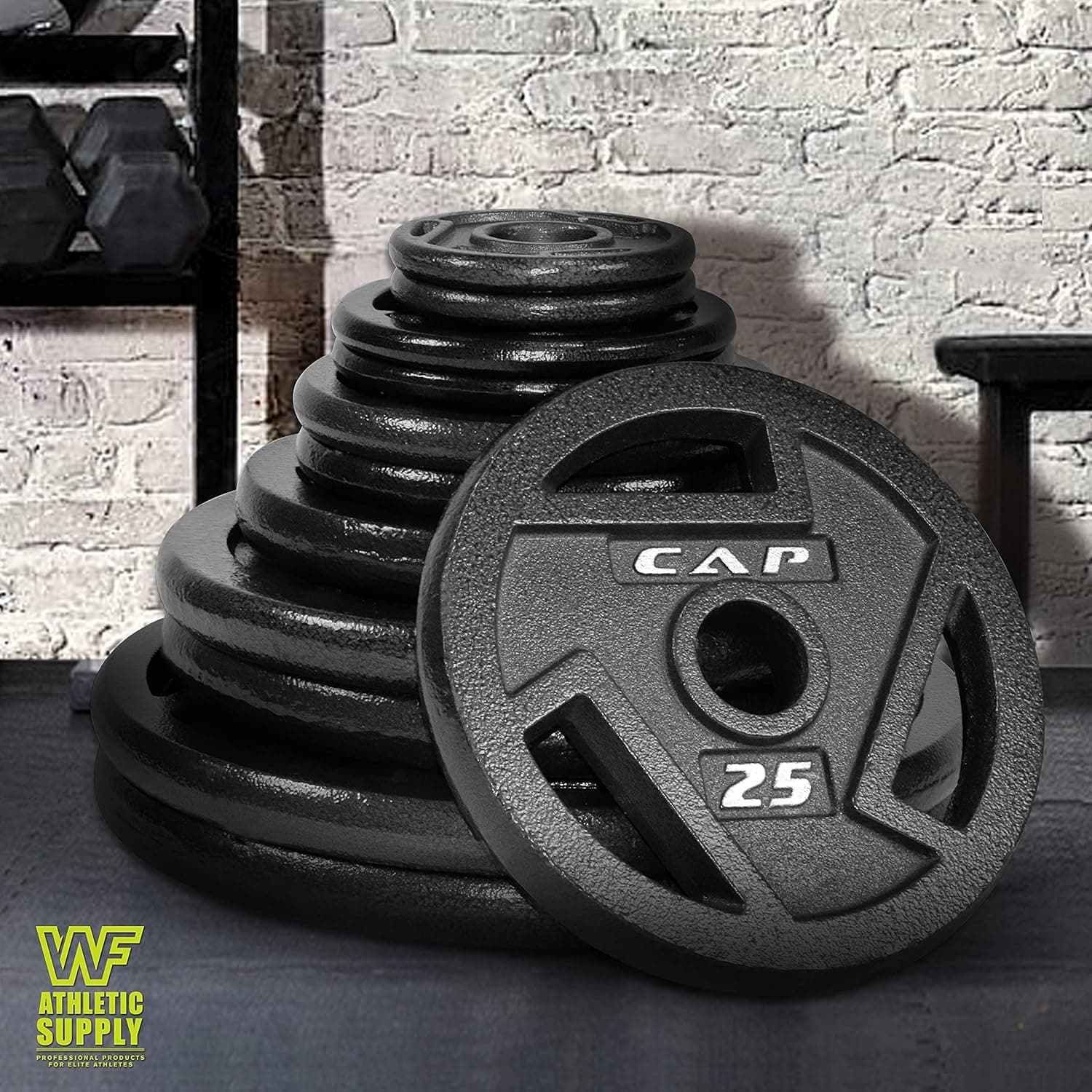CAPHAUS Cast Iron 2-Inch Grip Plate for Strength Training, Muscle Toning & CrossFit