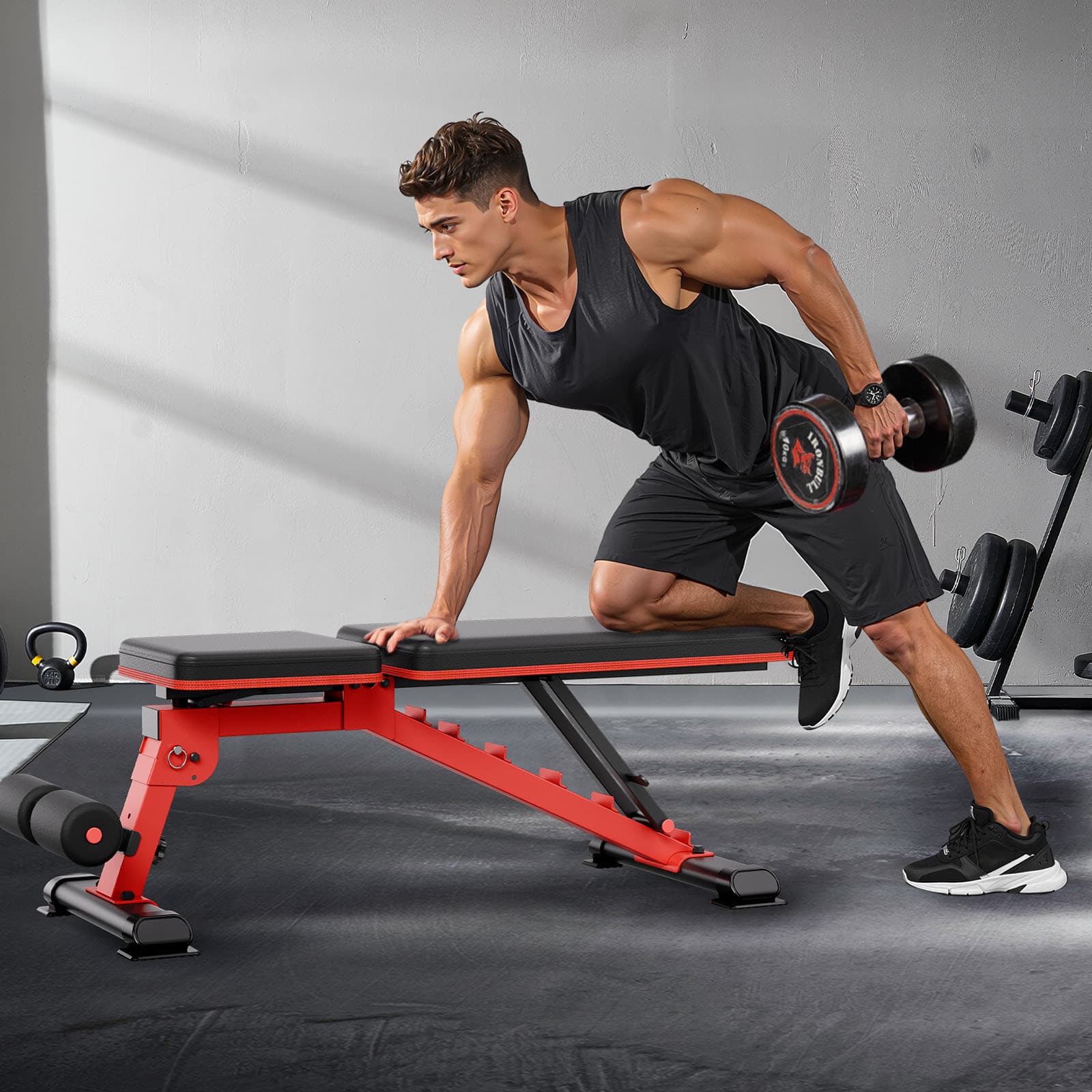 VEVOR Weight Bench Sit up Bench Adjustable Foldable