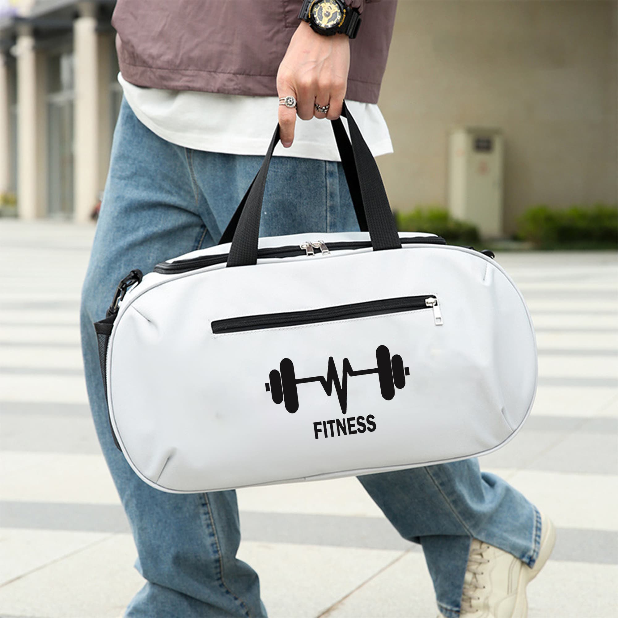 Large Capacity Fitness Travel Duffel Bag, Lightweight & Washable