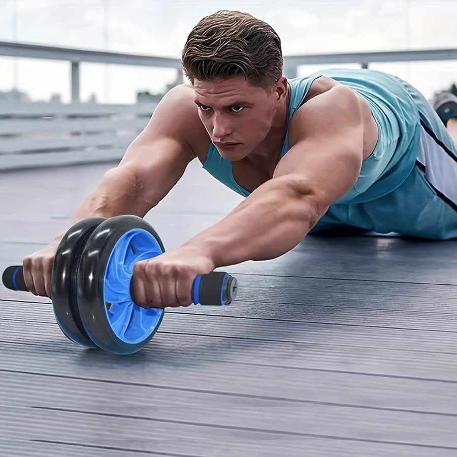 Dual-Wheel Ab Roller - Core Strength & Muscle Training Device