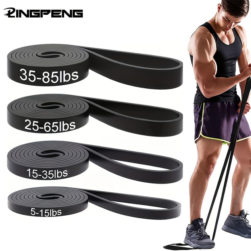 LINGPENG Pull Up Resistance Bands Set with Door Anchor & Poster
