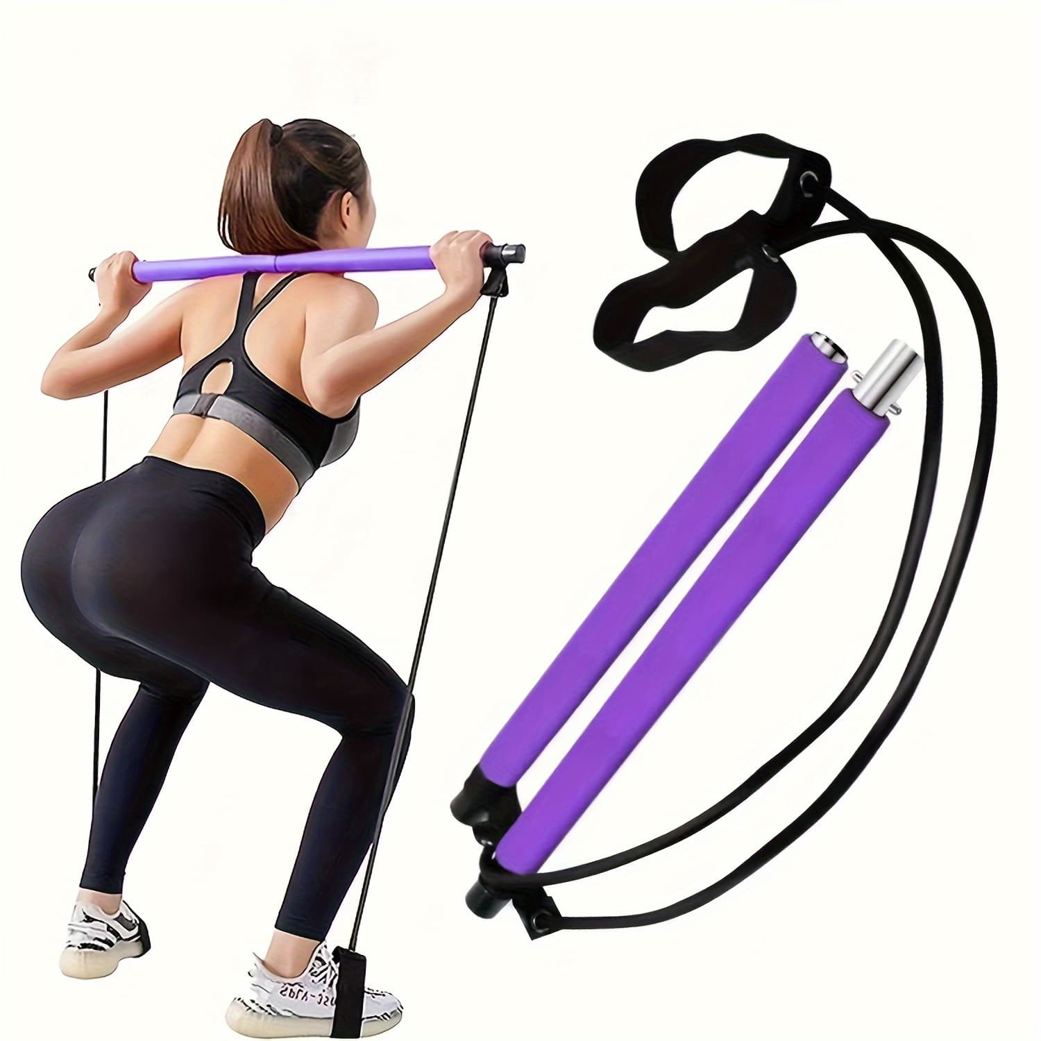 Multifunctional Pilates Bar with Tension Rope
