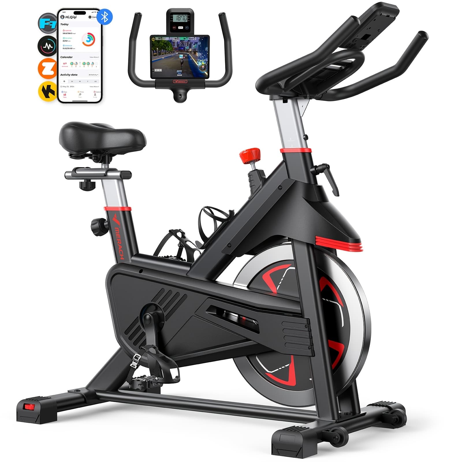 Exercise Bike Indoor Cycling 350lbs 40 lbs Flywheel