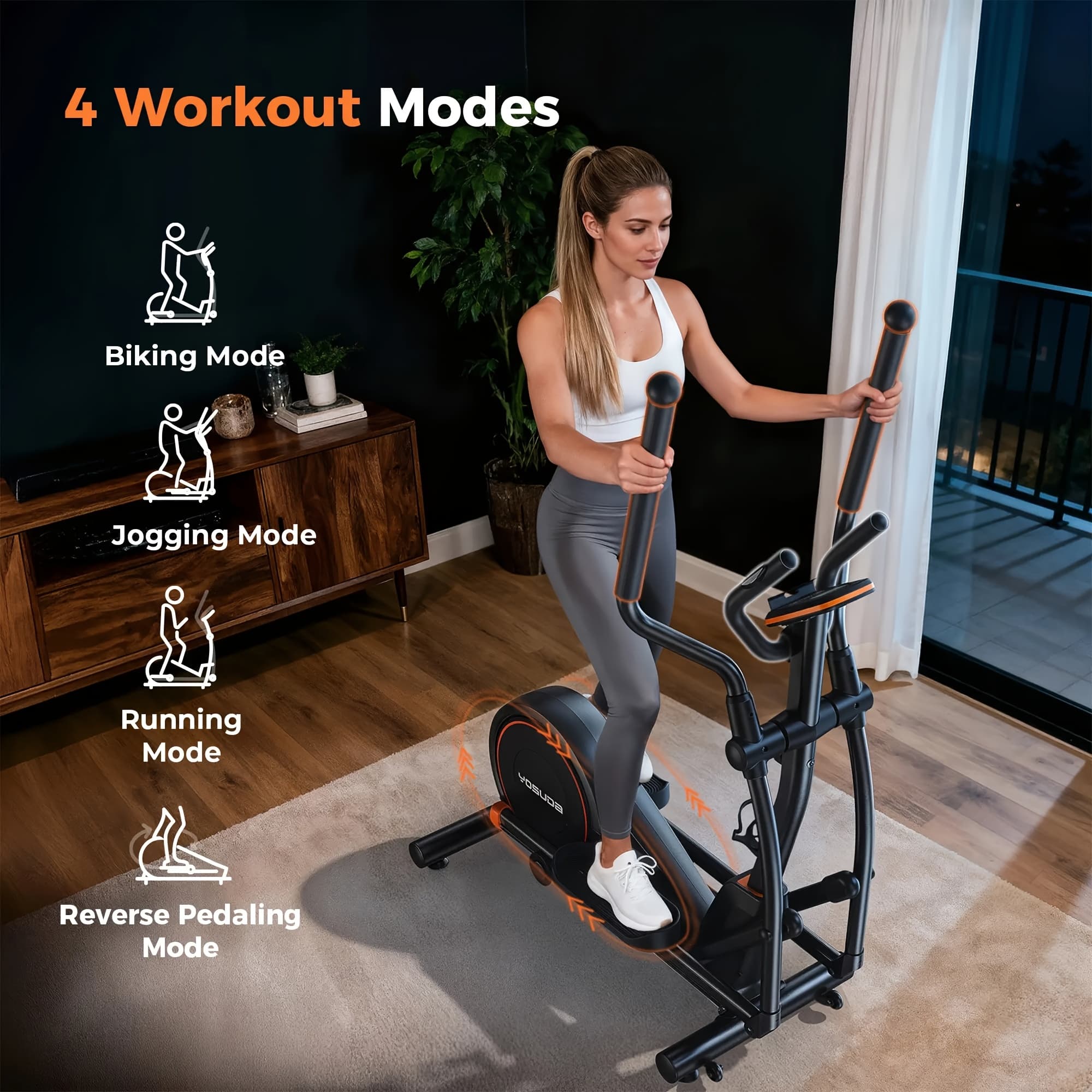 4-in-1 Compact Elliptical Machine