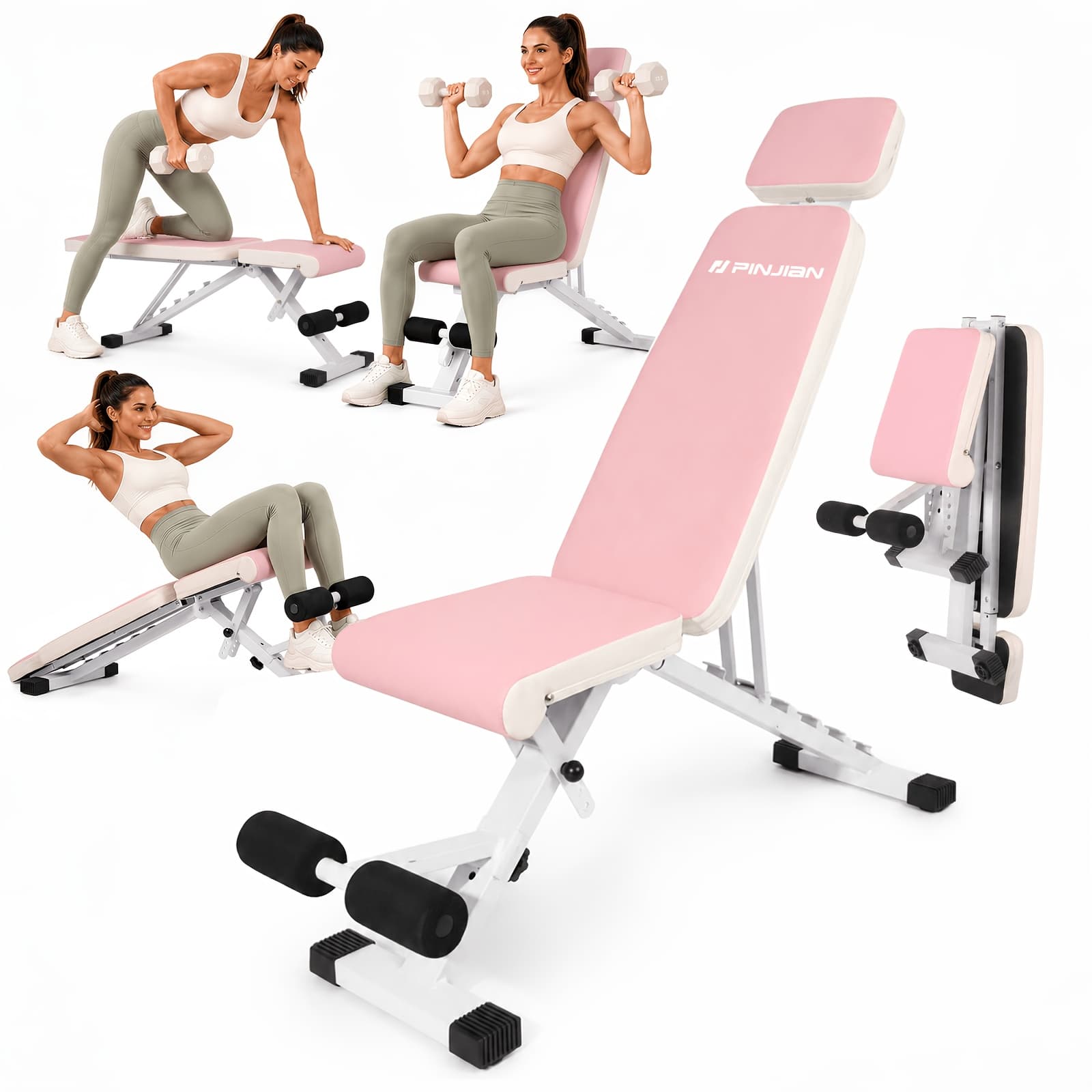 Commercial-Grade Folding Fitness Bench 900-Pound