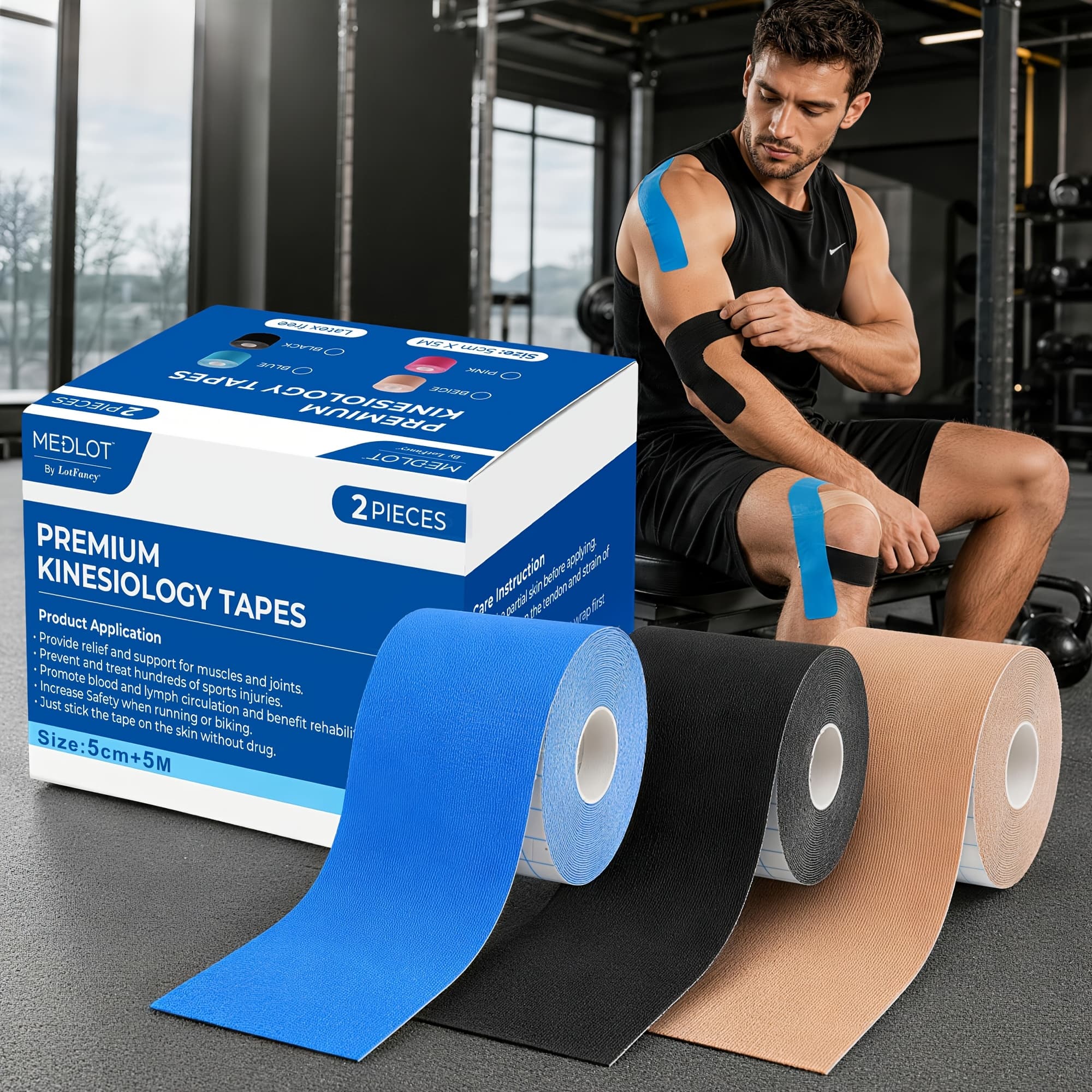 Kinesiology Tape Muscle Tape 2-Pack