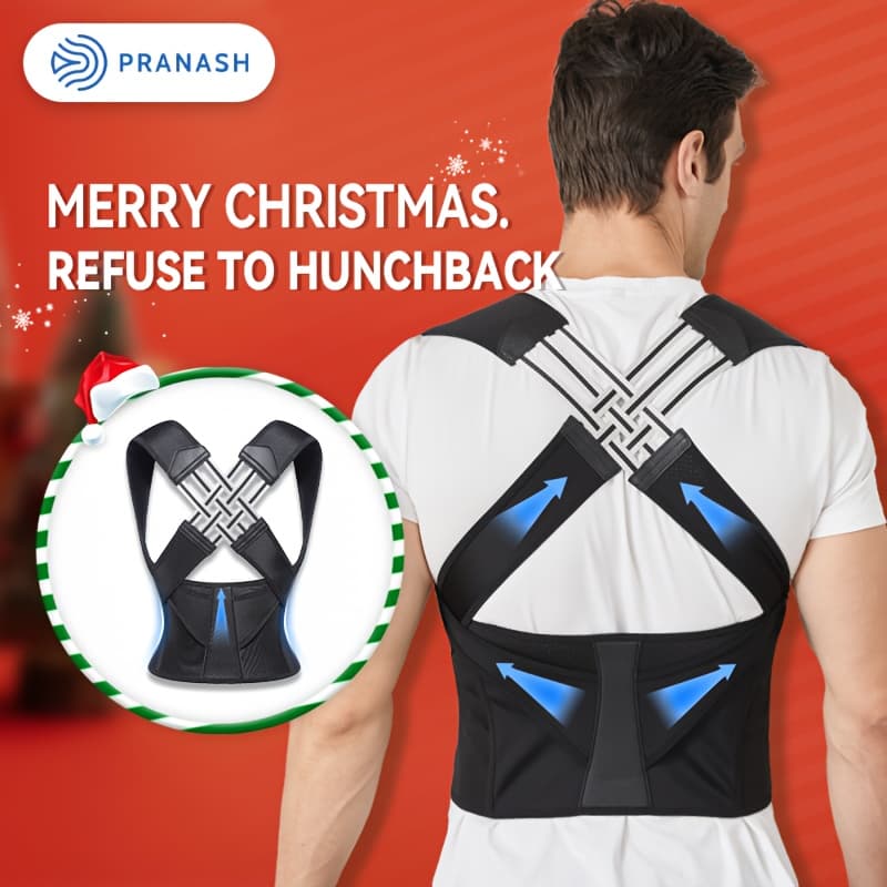 Pranash Unisex Back Support, Breathable Posture Support Belt