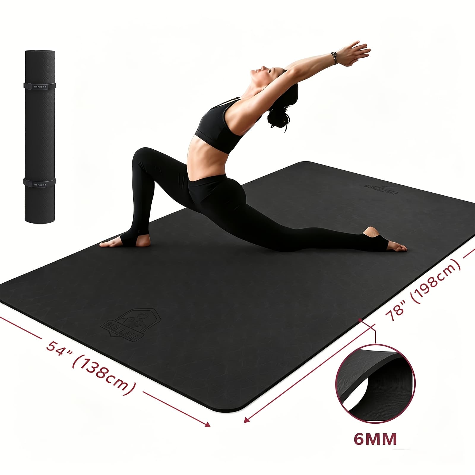 Extra Large Yoga Mat 78x54 Non-Slip Thick Mat for Yoga & Pilates