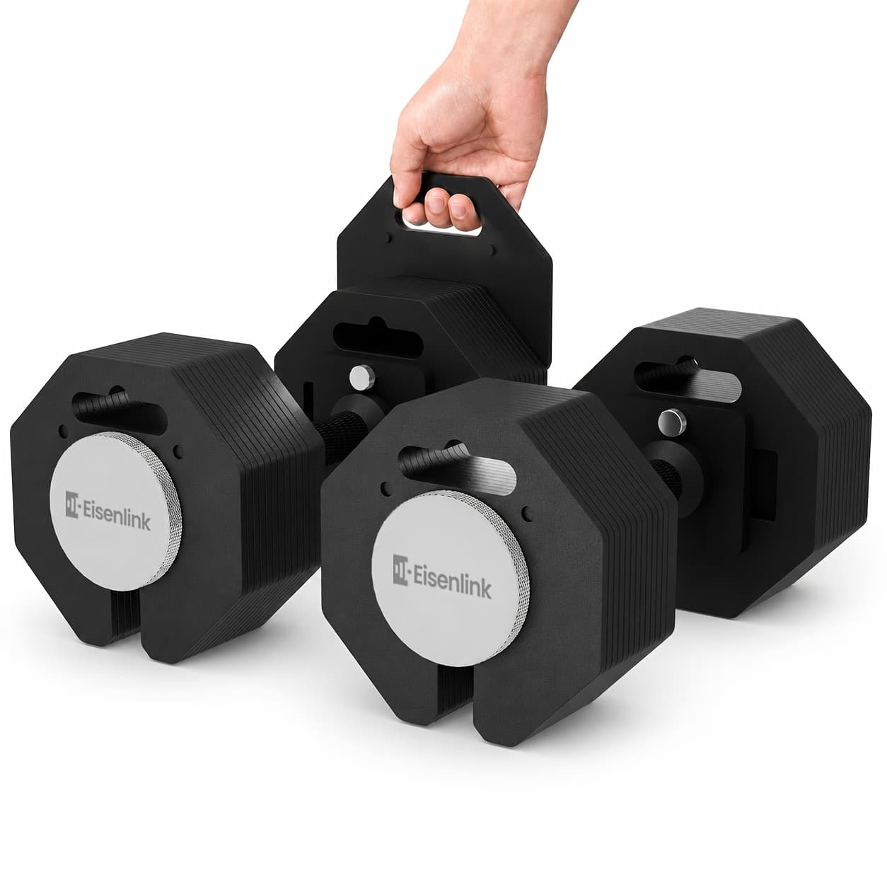 Eisenlink Adjustable Dumbbell Set, 9.5-50/80Lb, 2.5Lb Increments