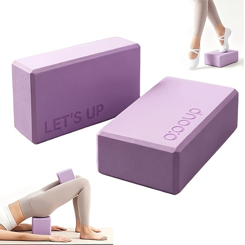 2pcs High-Density EVA Yoga Blocks, Non-Slip Waterproof for Deep Stretching