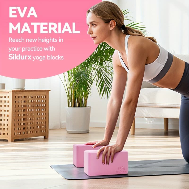 2pcs Yoga Blocks Set of 2 Non-Slip Support Blocks
