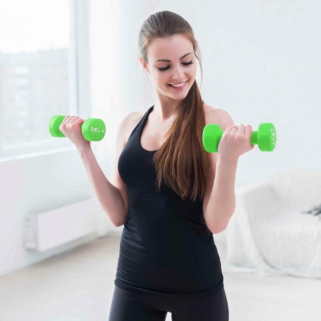 3 Pair PVC Dumbbell Set with Case