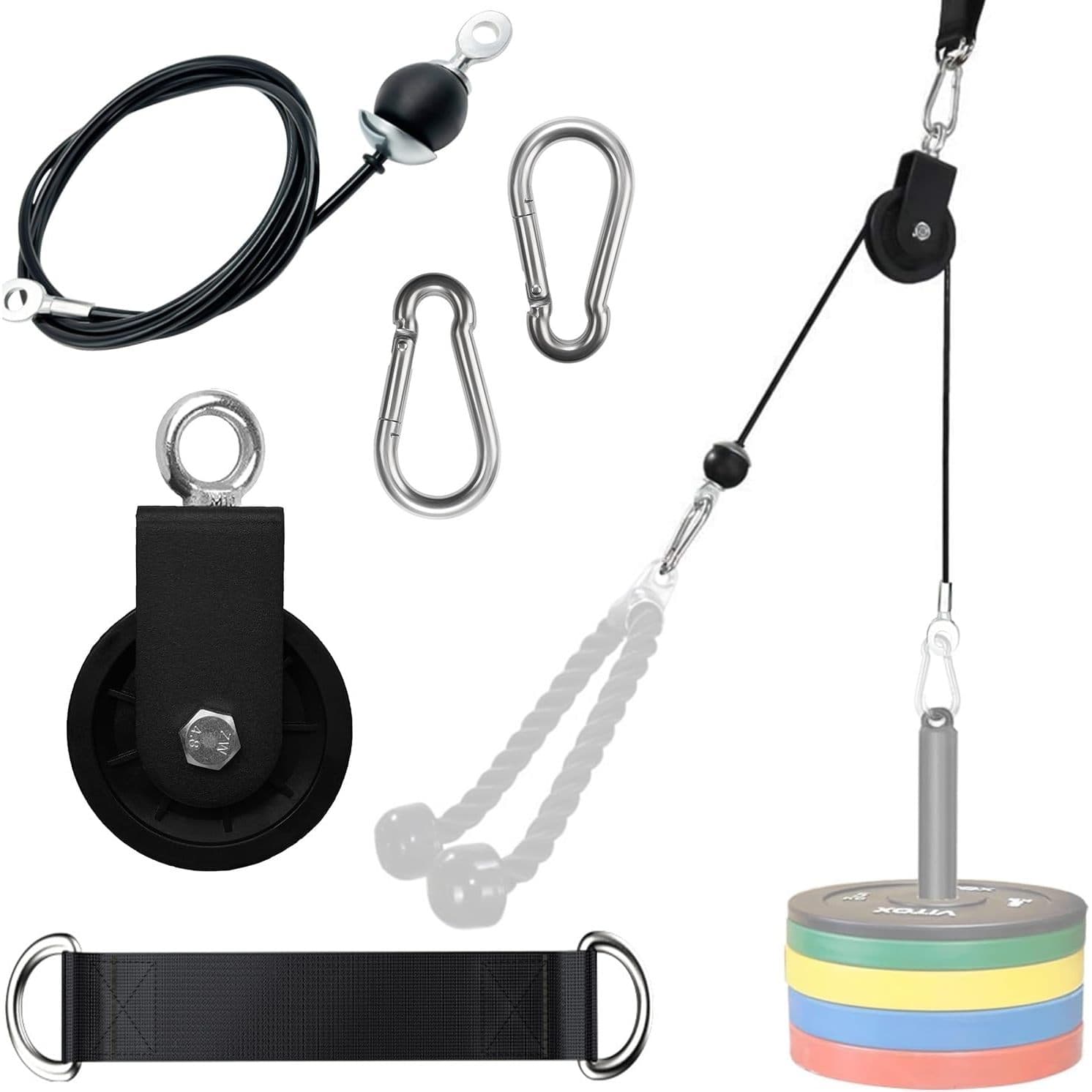 360 Rotation Cable Pulley System for Home Gym