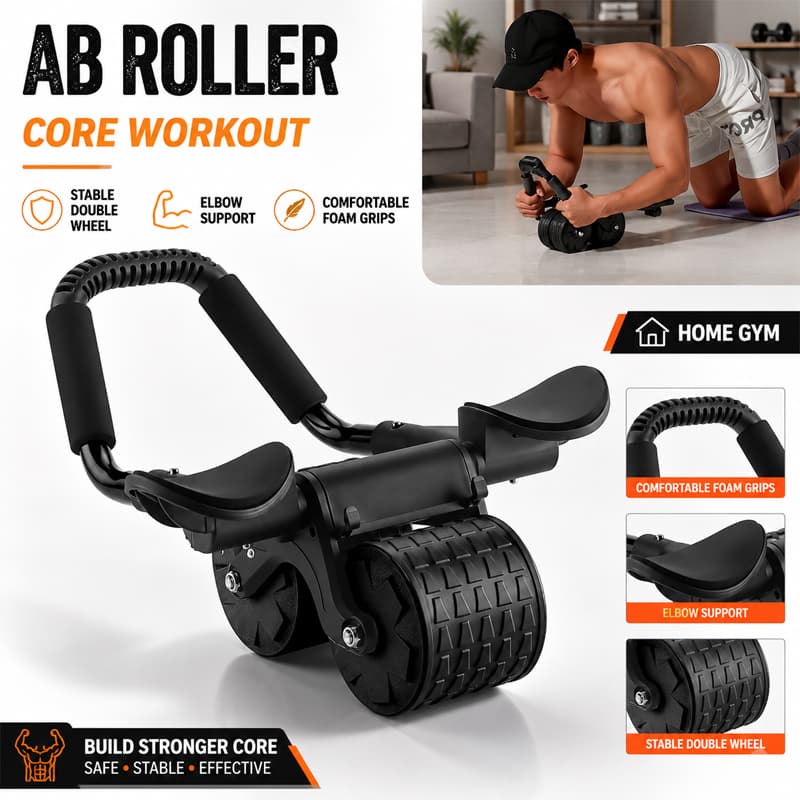 Elbow Support Ab Roller Wheel